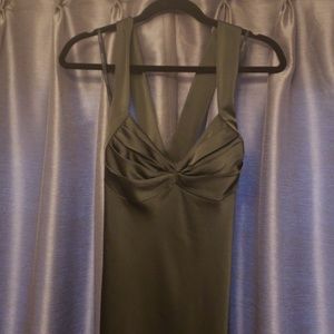 Calvin Klein hunter green silk dress